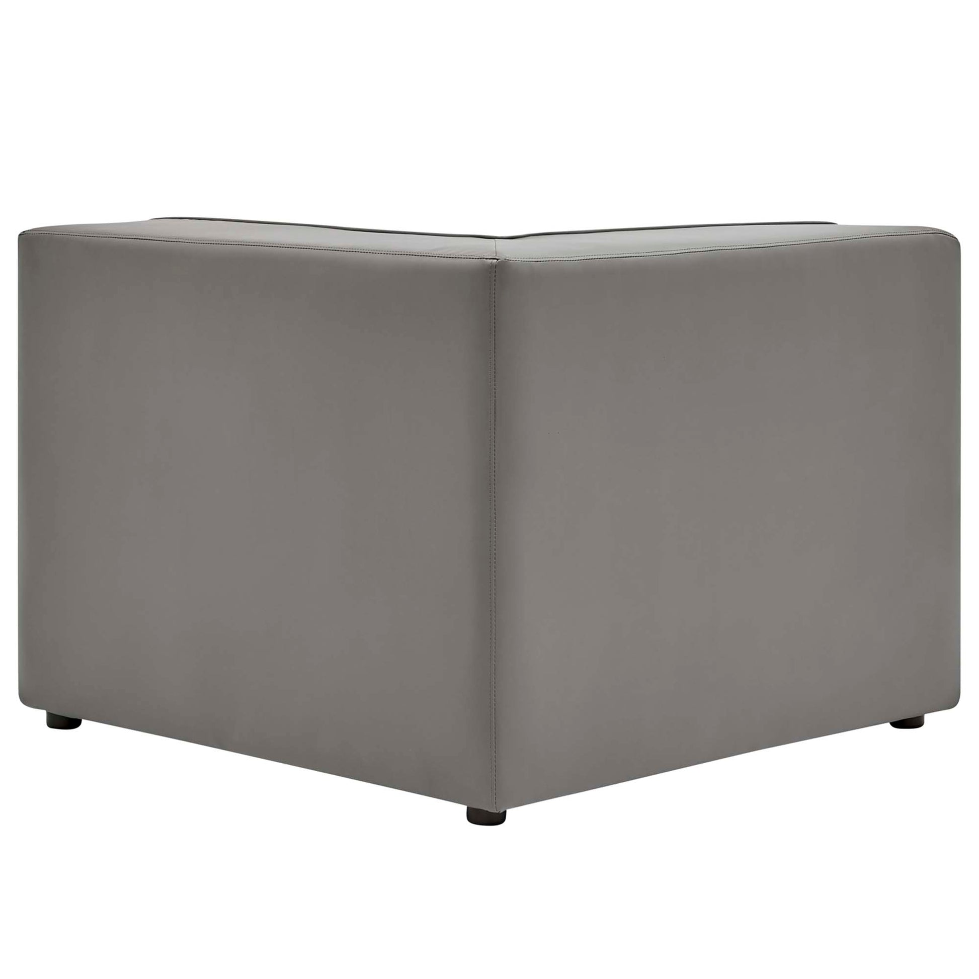 Mingle Vegan Leather Corner Chair - White