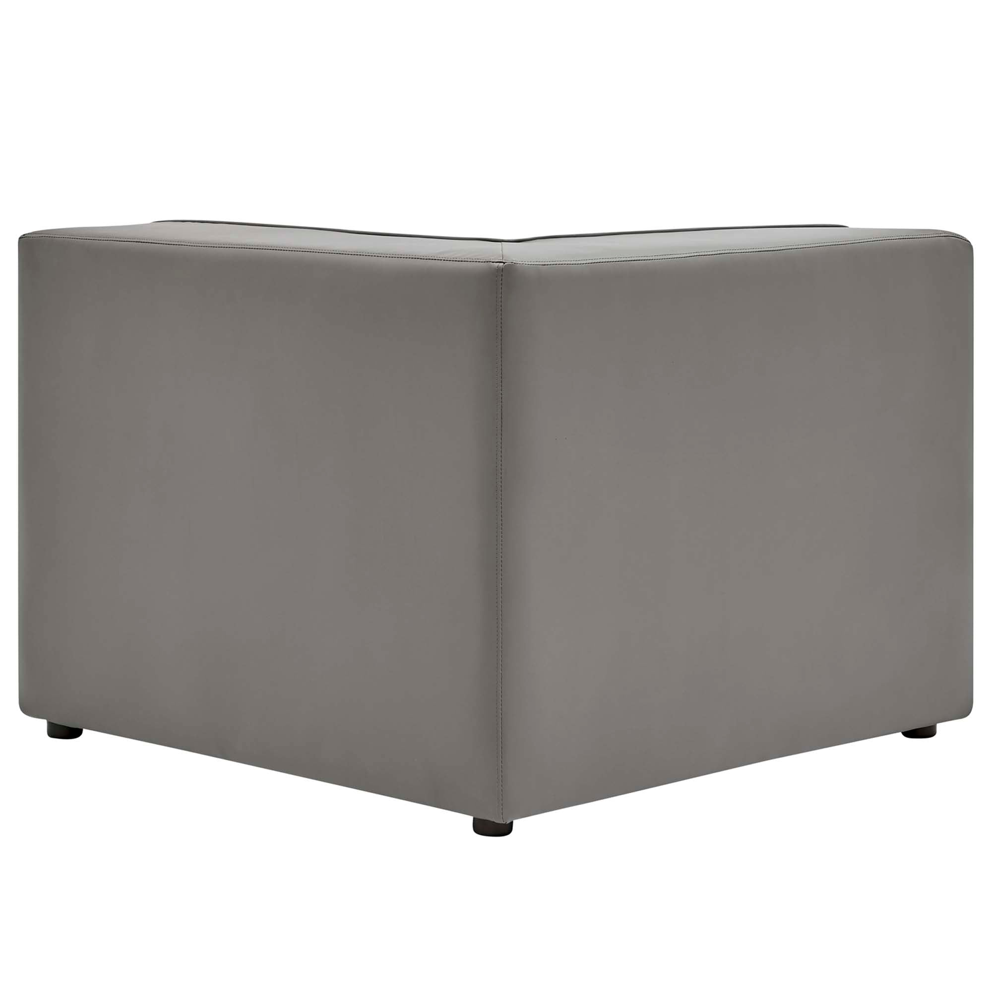 Mingle Vegan Leather Corner Chair - White