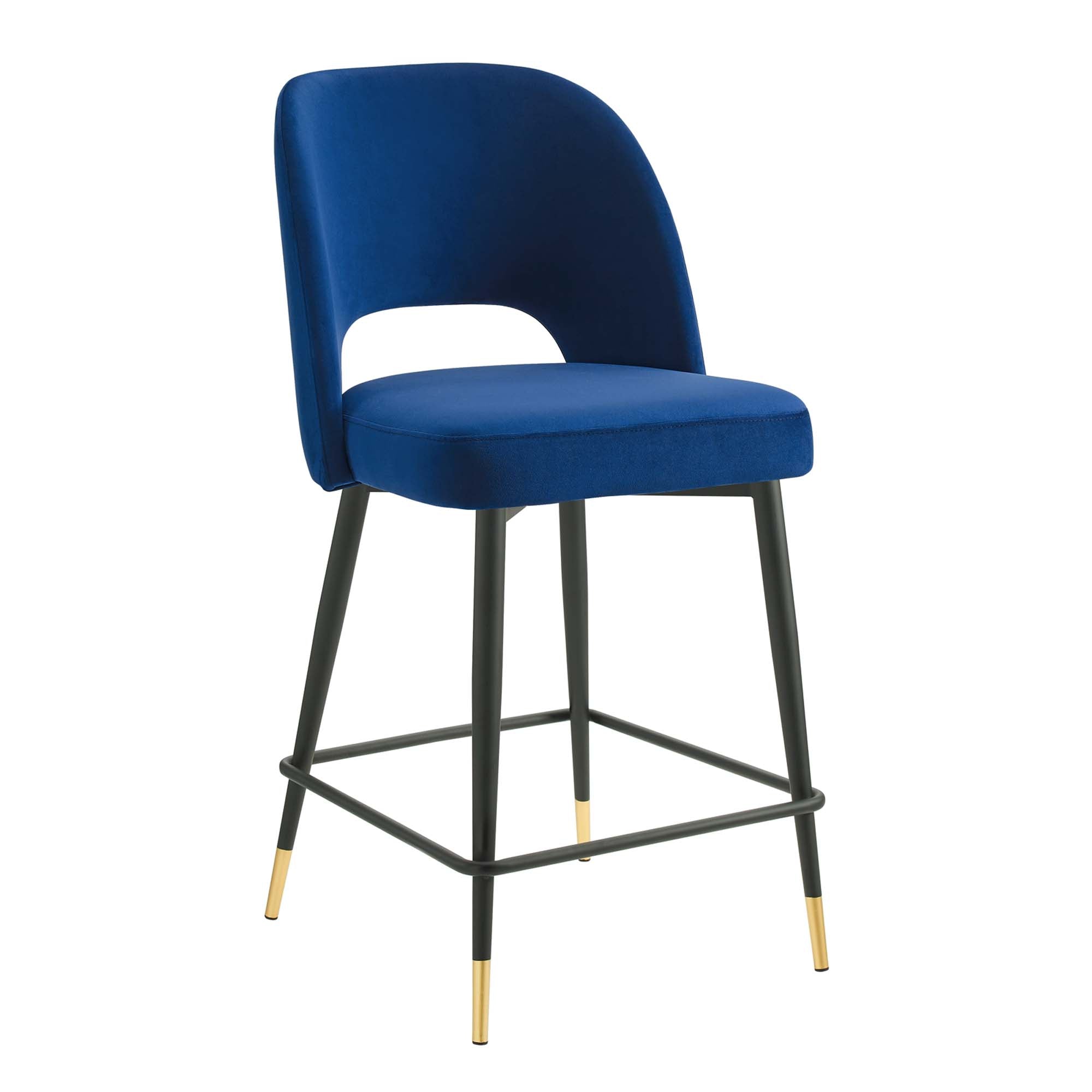 Rouse Performance Velvet Counter Stool - Navy