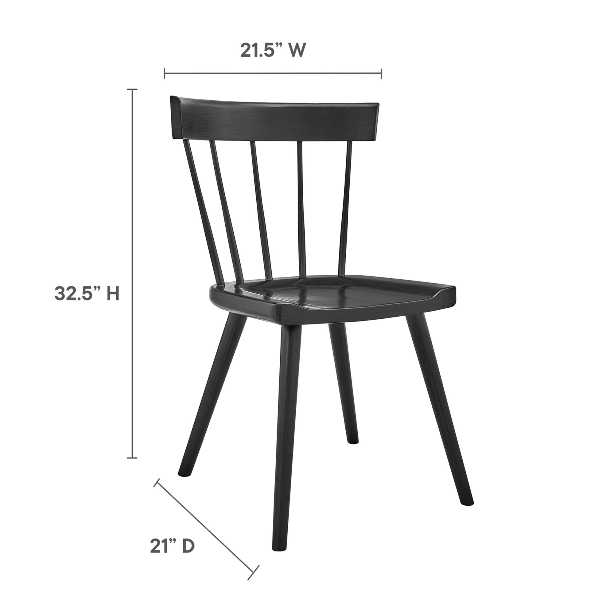 Sutter Wood Dining Side Chair - Walnut
