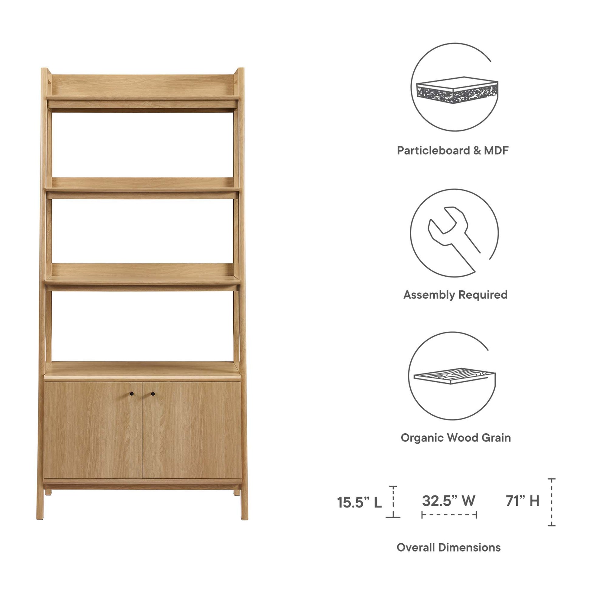 Bixby 33" Bookshelf - Walnut