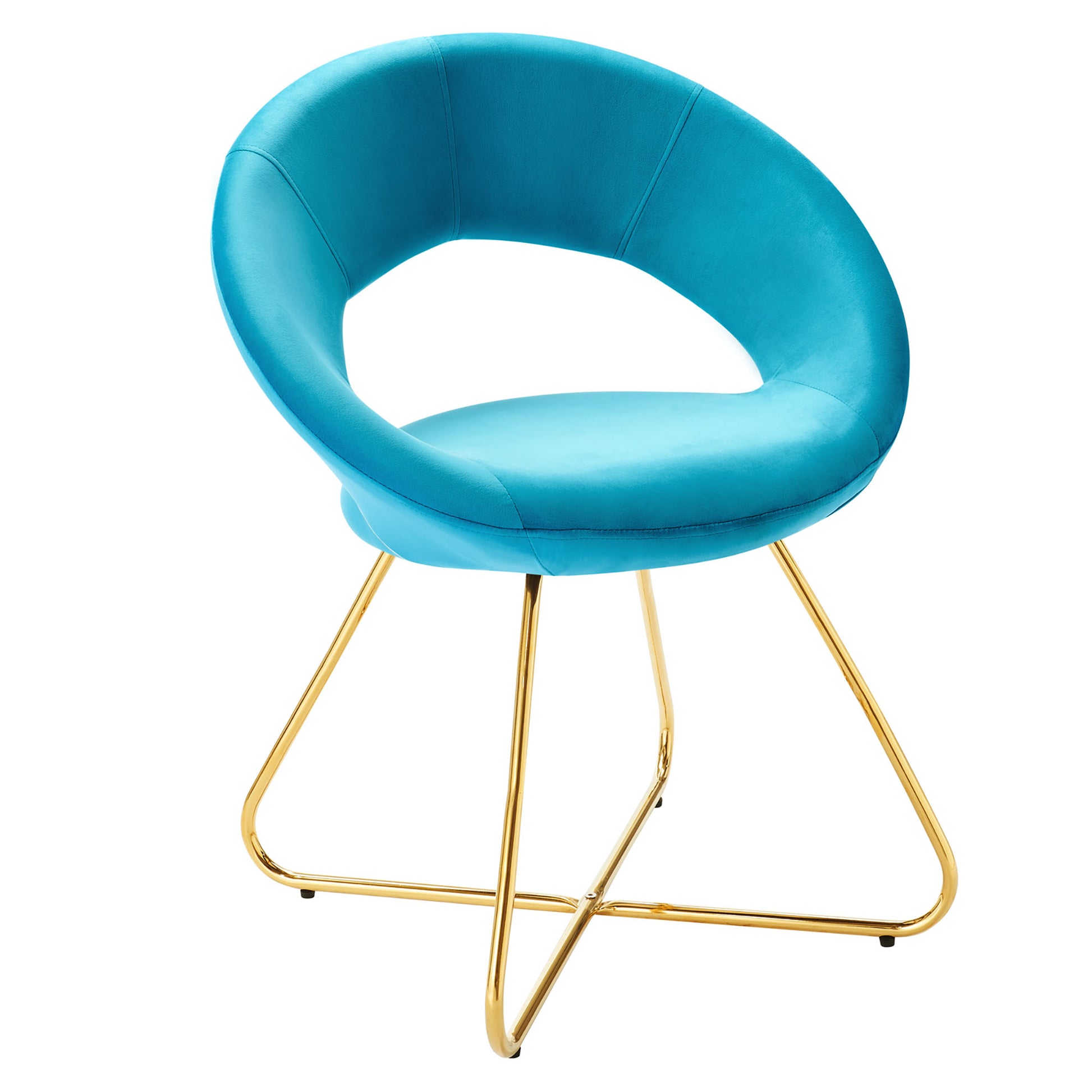 Nouvelle Performance Velvet Dining Chair Set of 2 - Gold Cognac
