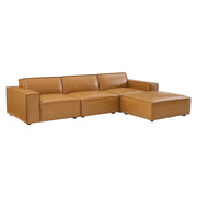 Restore 4-Piece Vegan Leather Sectional Sofa - Tan