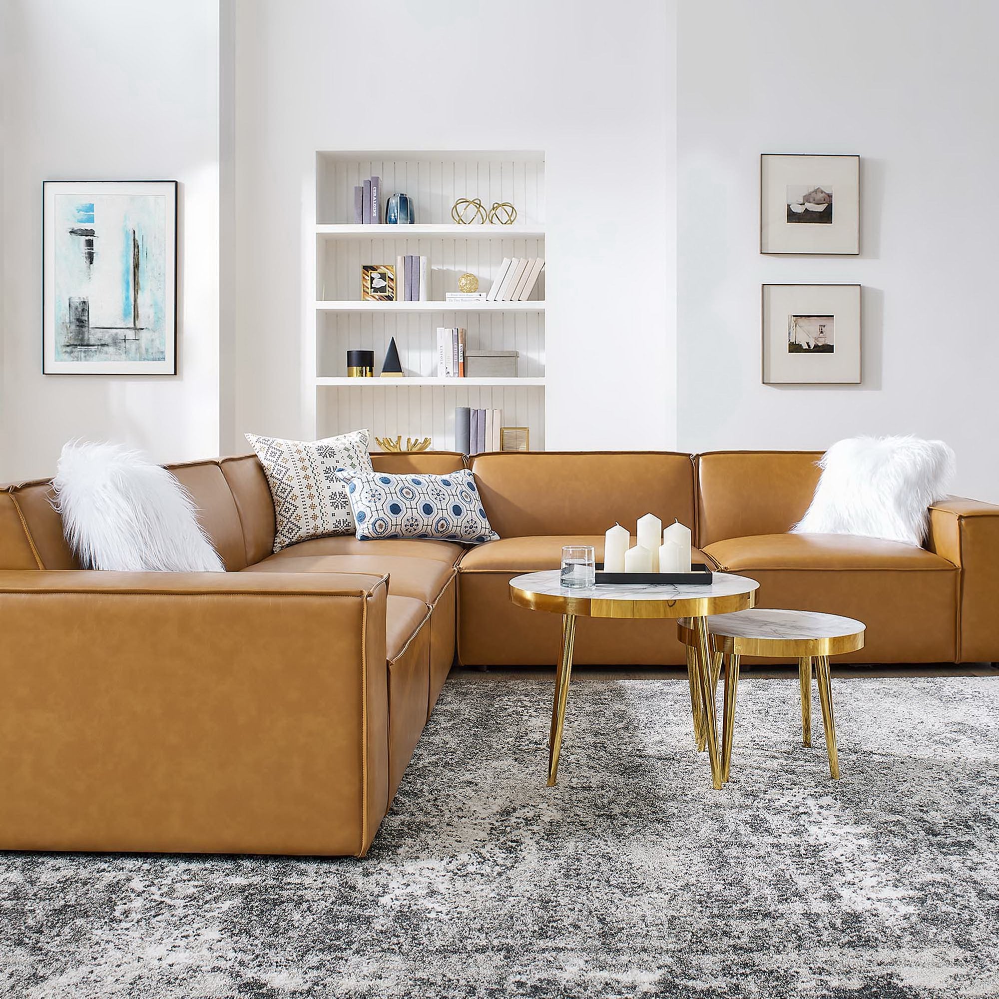 Restore 5-Piece Vegan Leather Sectional Sofa