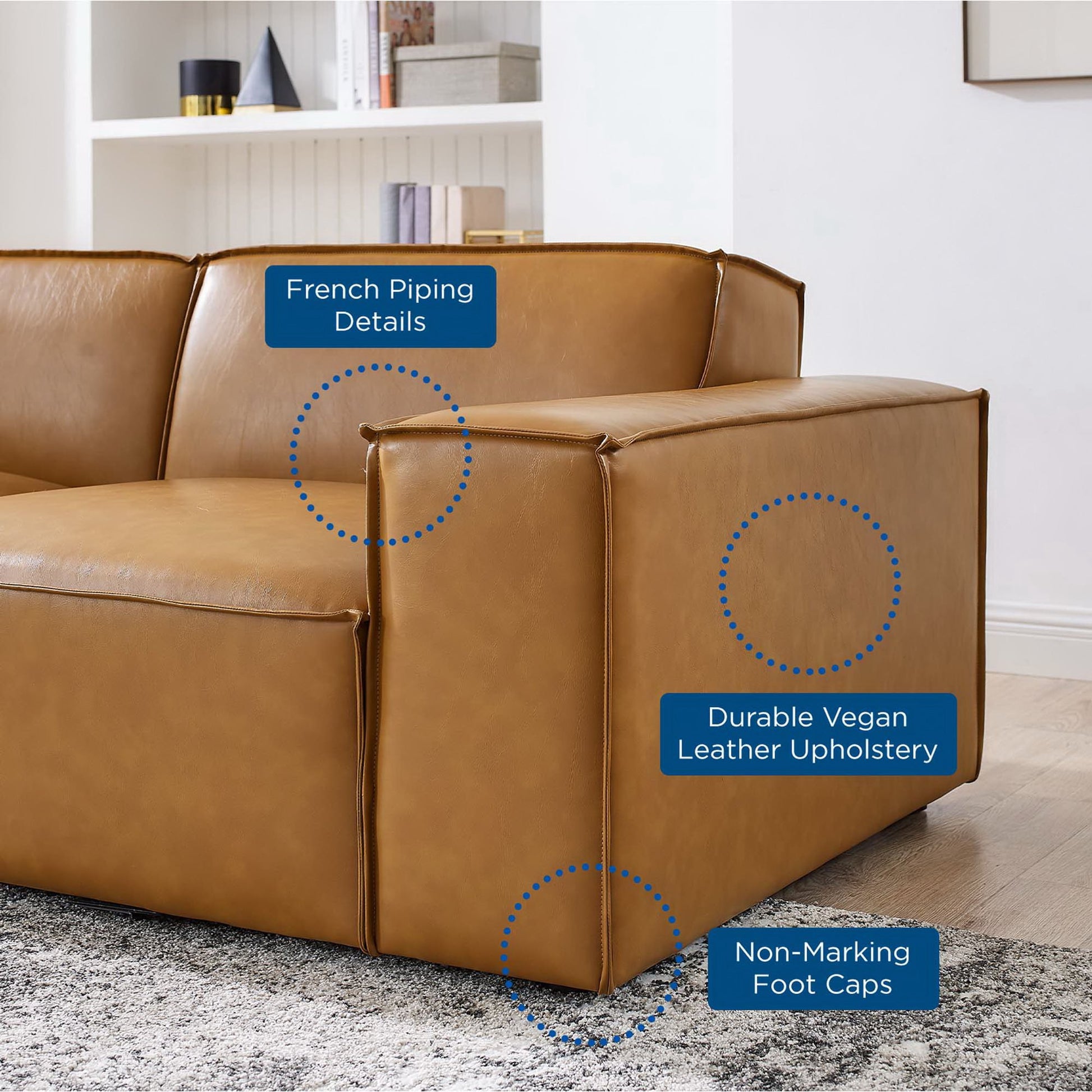 Restore 6-Piece Vegan Leather Sectional Sofa