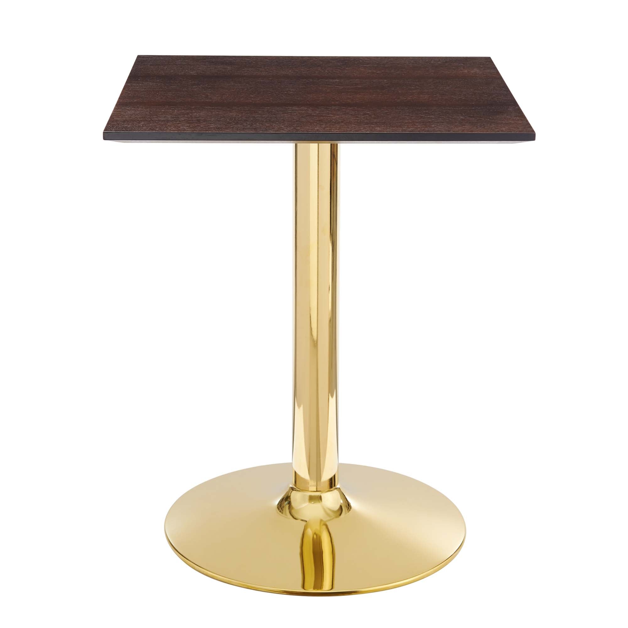 Verne 24" Square Dining Table - Gold Cherry Walnut