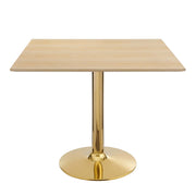 Verne 35" Square Dining Table - Gold Natural