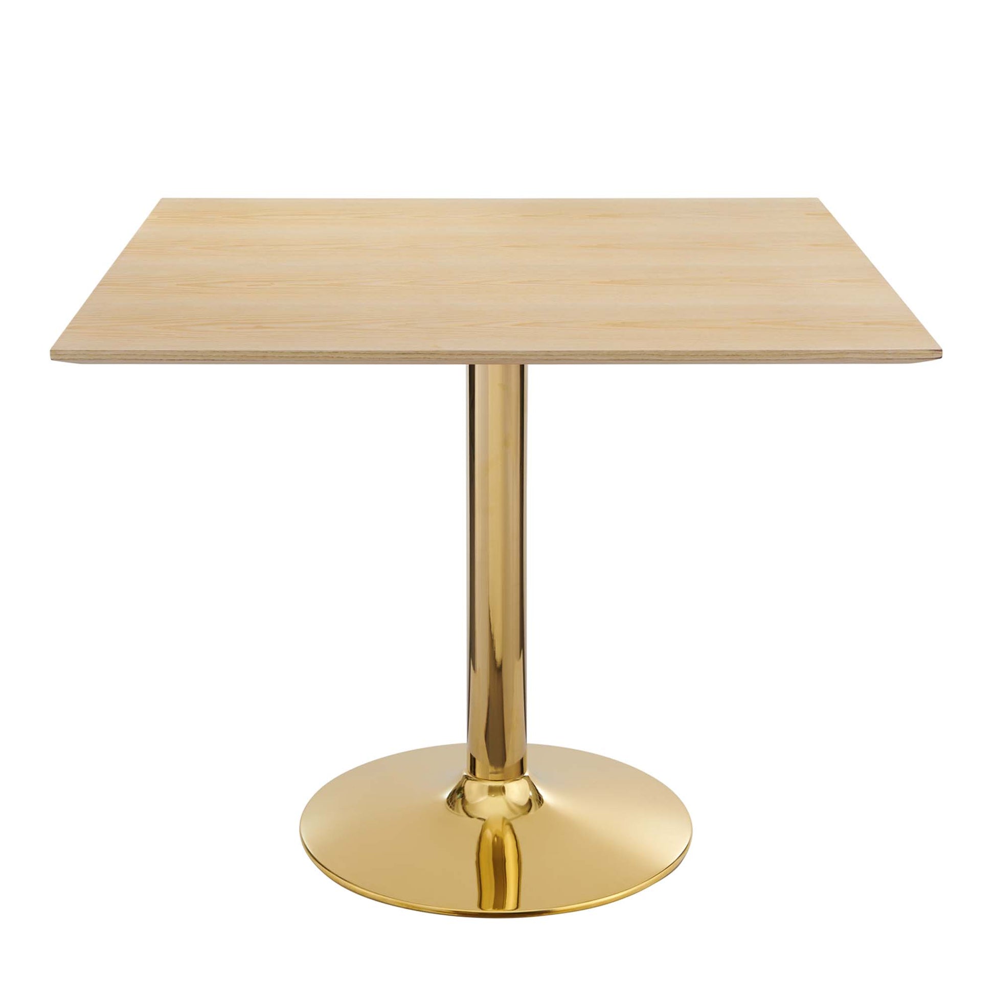 Verne 35" Square Dining Table - Gold Natural