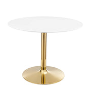 Verne 40" Dining Table - Gold White