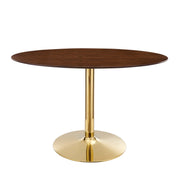 Verne 48" Oval Dining Table - Gold Walnut