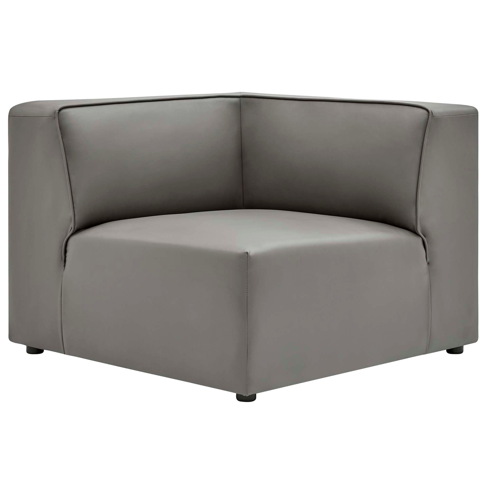 Mingle 7-Piece Vegan Leather Sectional Sofa - White