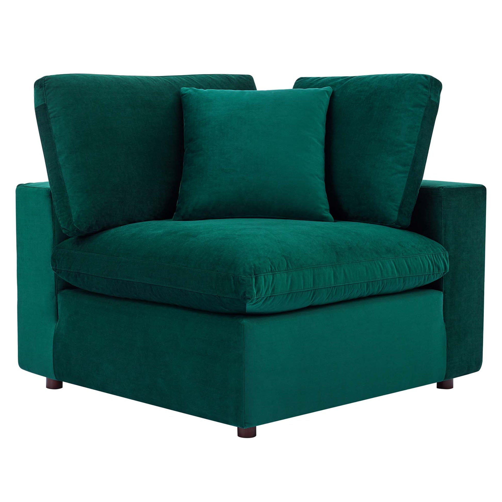 Commix Down Filled Overstuffed Performance Velvet Loveseat - Navy