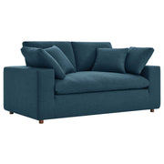 Commix Down Filled Overstuffed Loveseat - Azure