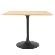 Lippa 36" Square Wood Dining Table - Black Natural