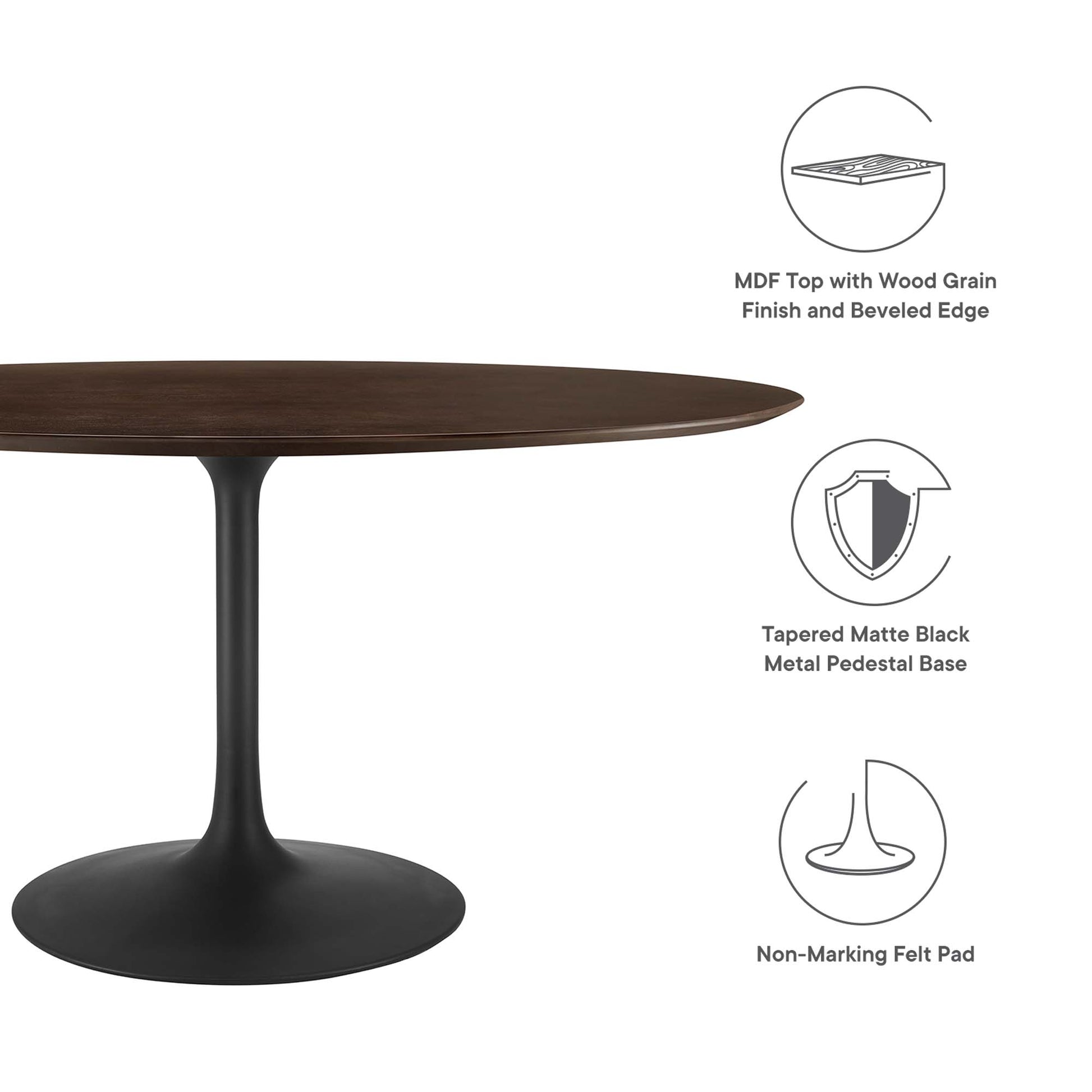 Lippa 60" Oval Wood Dining Table