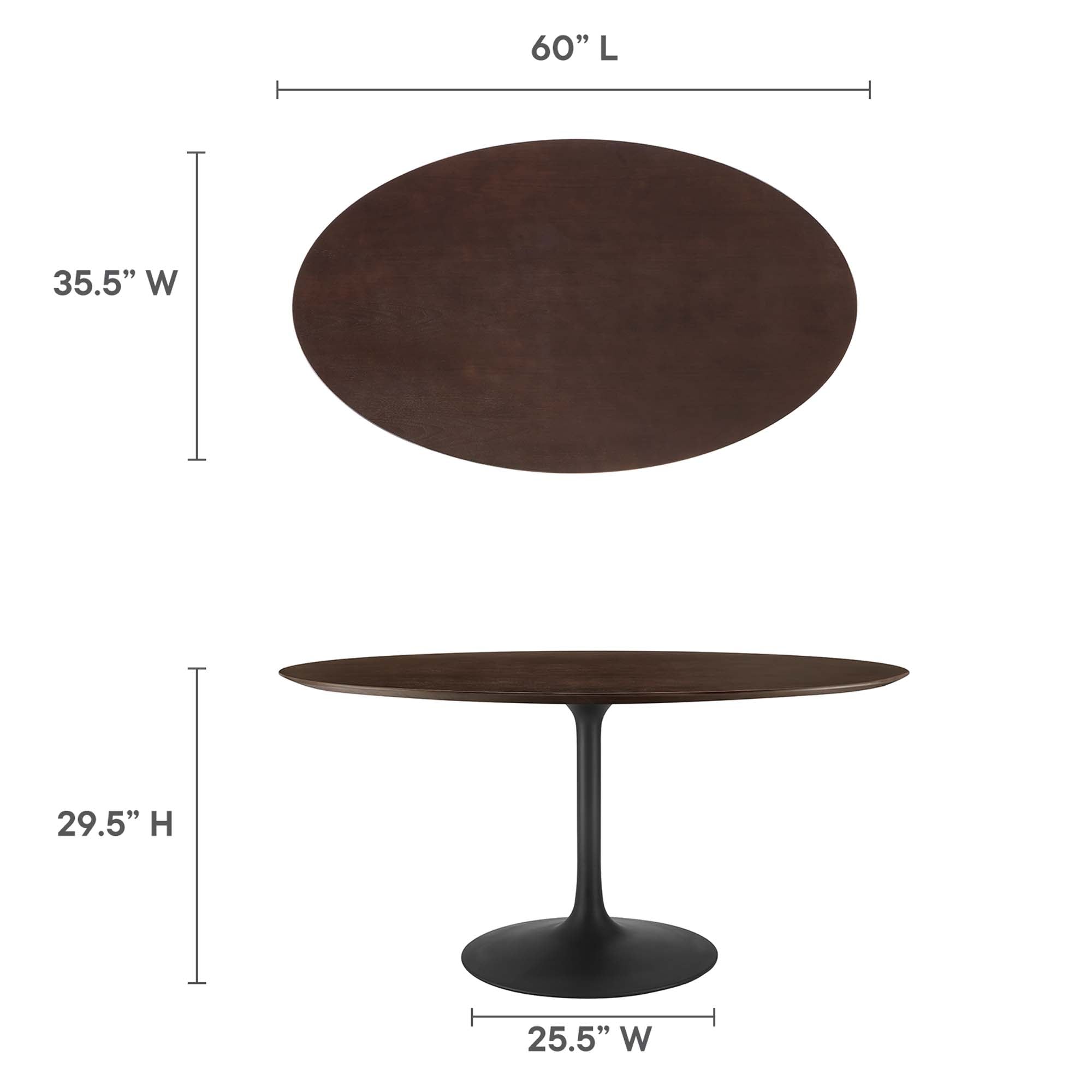 Lippa 60" Oval Wood Dining Table
