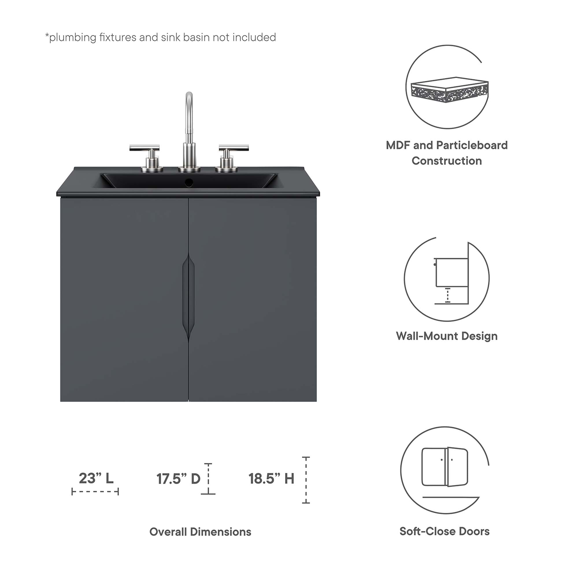Vitality Bathroom Cabinet Basin Not Included - White