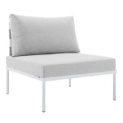 Harmony Sunbrella® Outdoor Patio Aluminum Armless Chair - Gray Gray