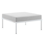 Harmony Sunbrella® Outdoor Patio Aluminum Ottoman - Gray