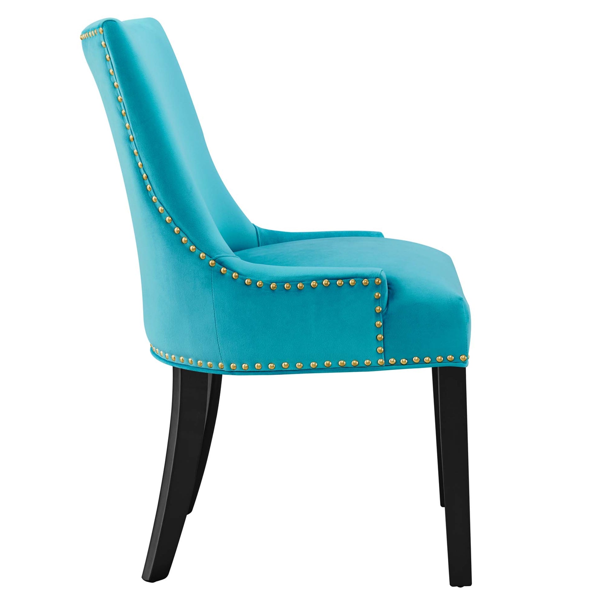 Marquis Performance Velvet Dining Chairs - Set of 2 - Teal