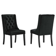 Baronet Performance Velvet Dining Chairs - Set of 2 - Black