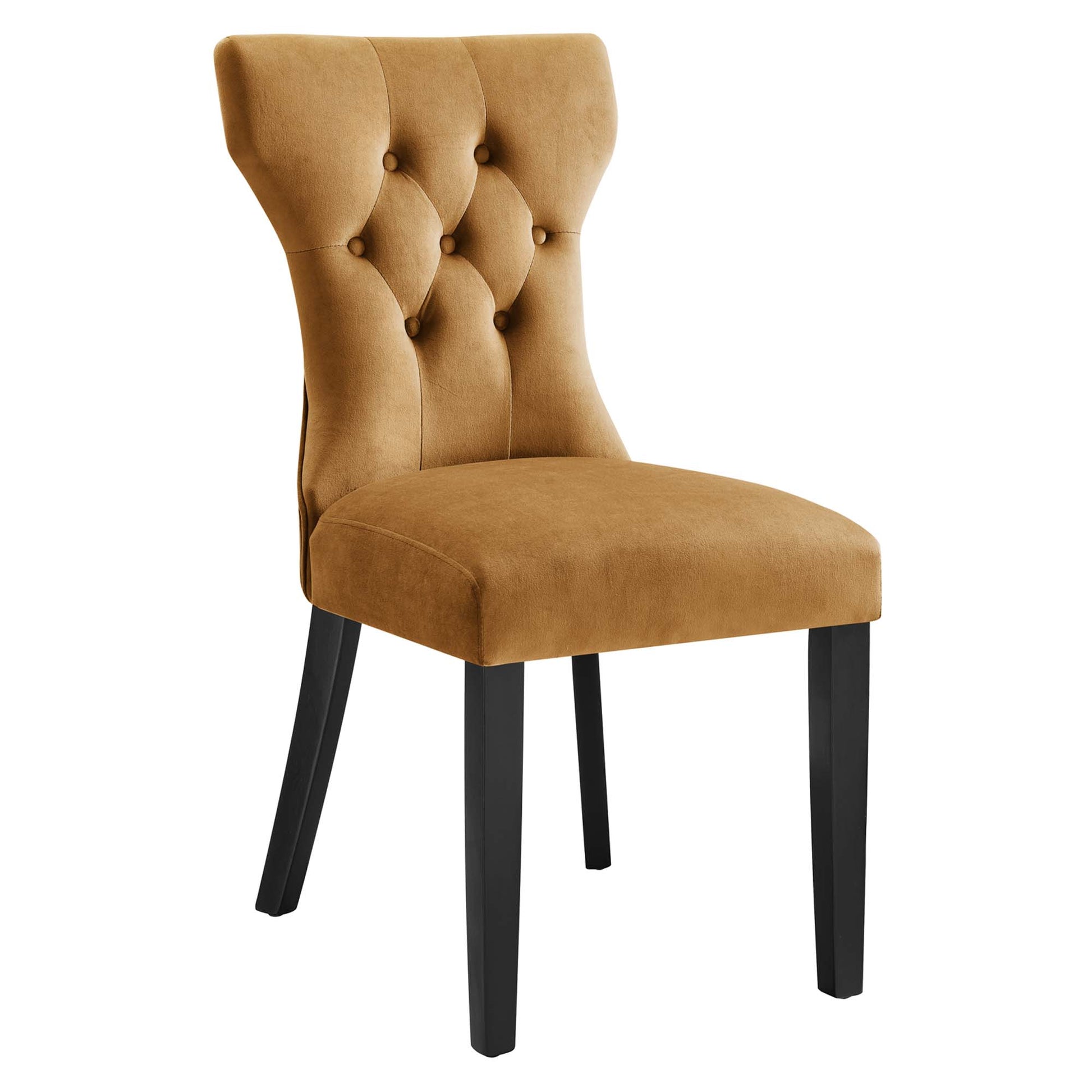 Silhouette Performance Velvet Dining Chairs Set of 2 - Navy
