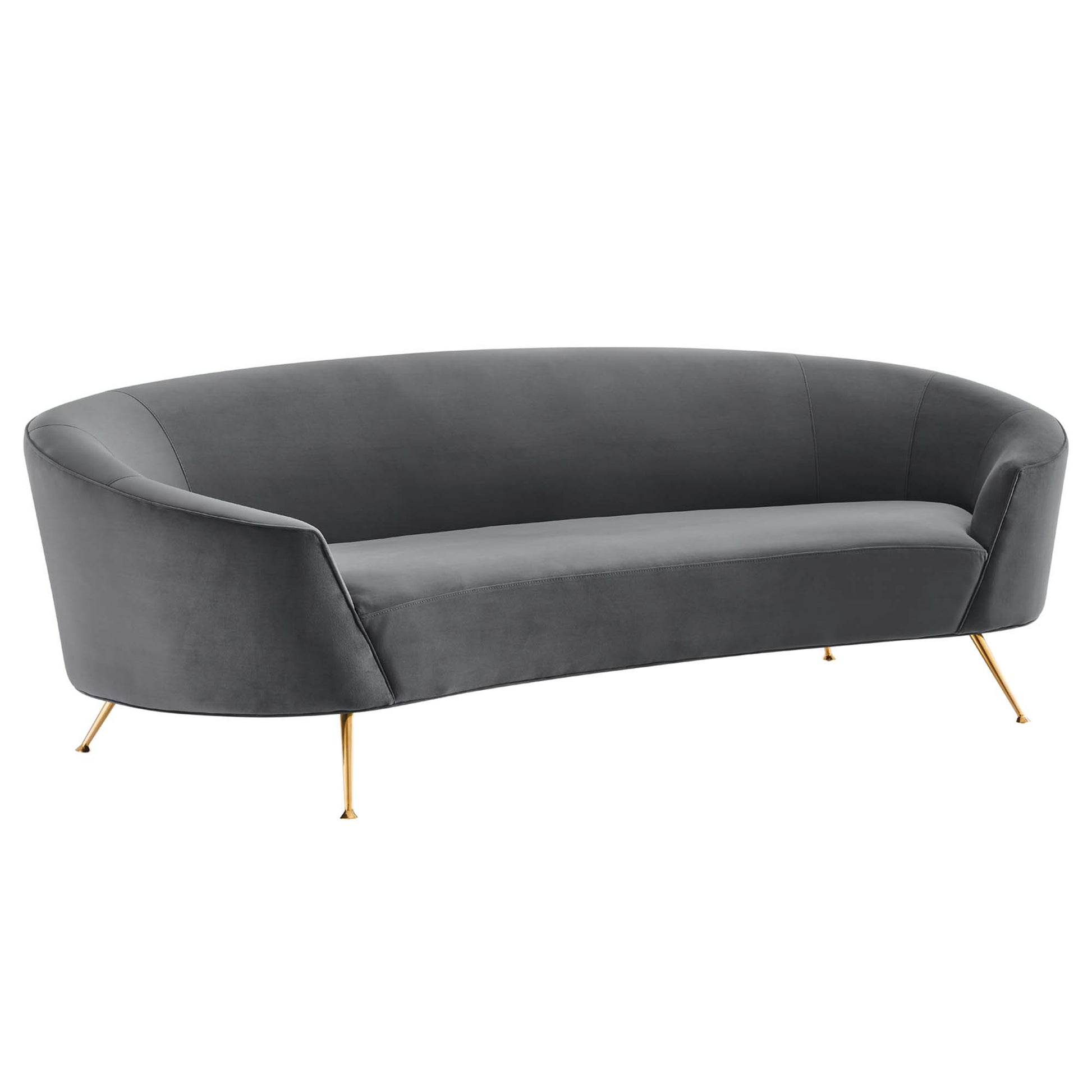 Marchesa Upholstered Performance Velvet Sofa - Gray