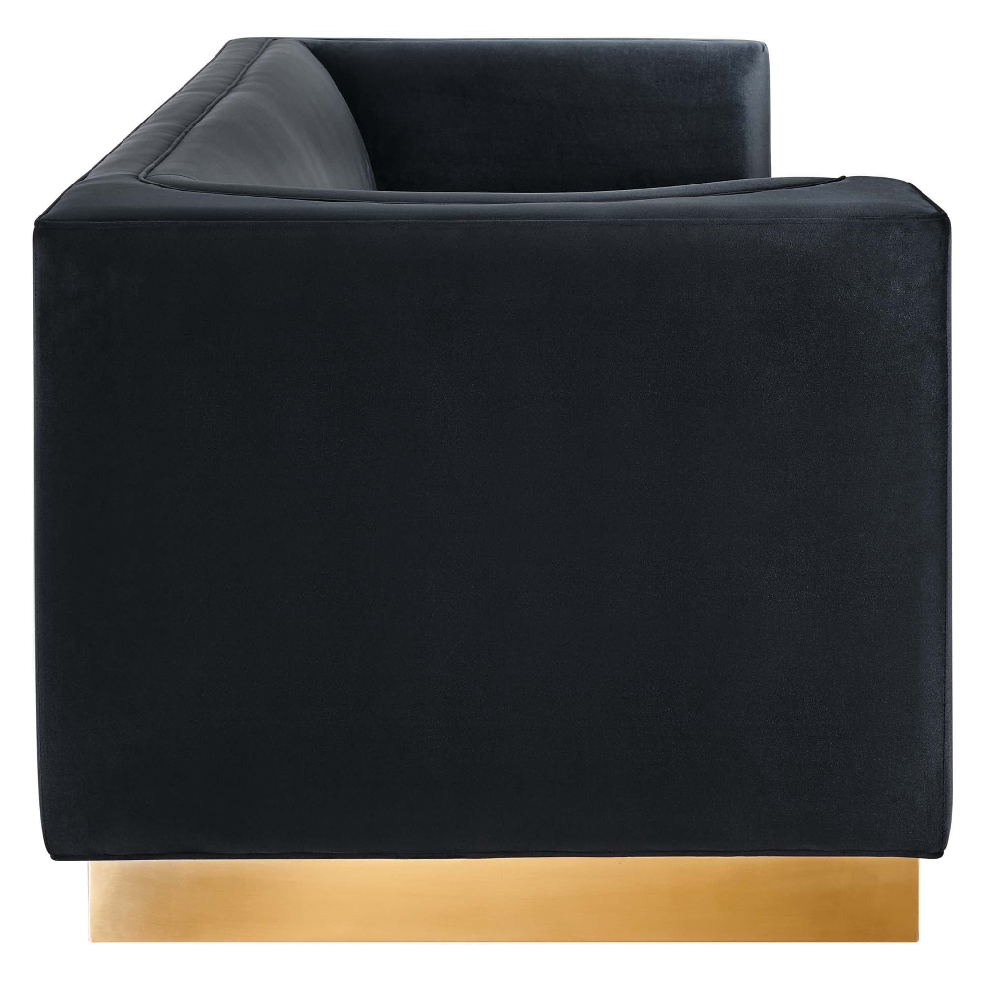 Eminence Upholstered Performance Velvet Sofa - Gray