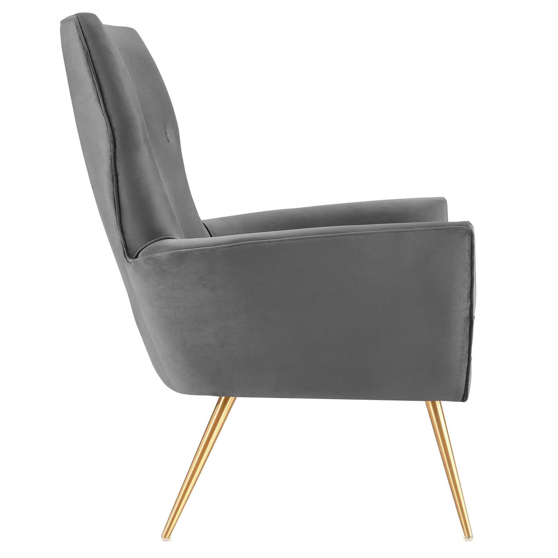 Renata Button Tufted Performance Velvet Armchair - Pink