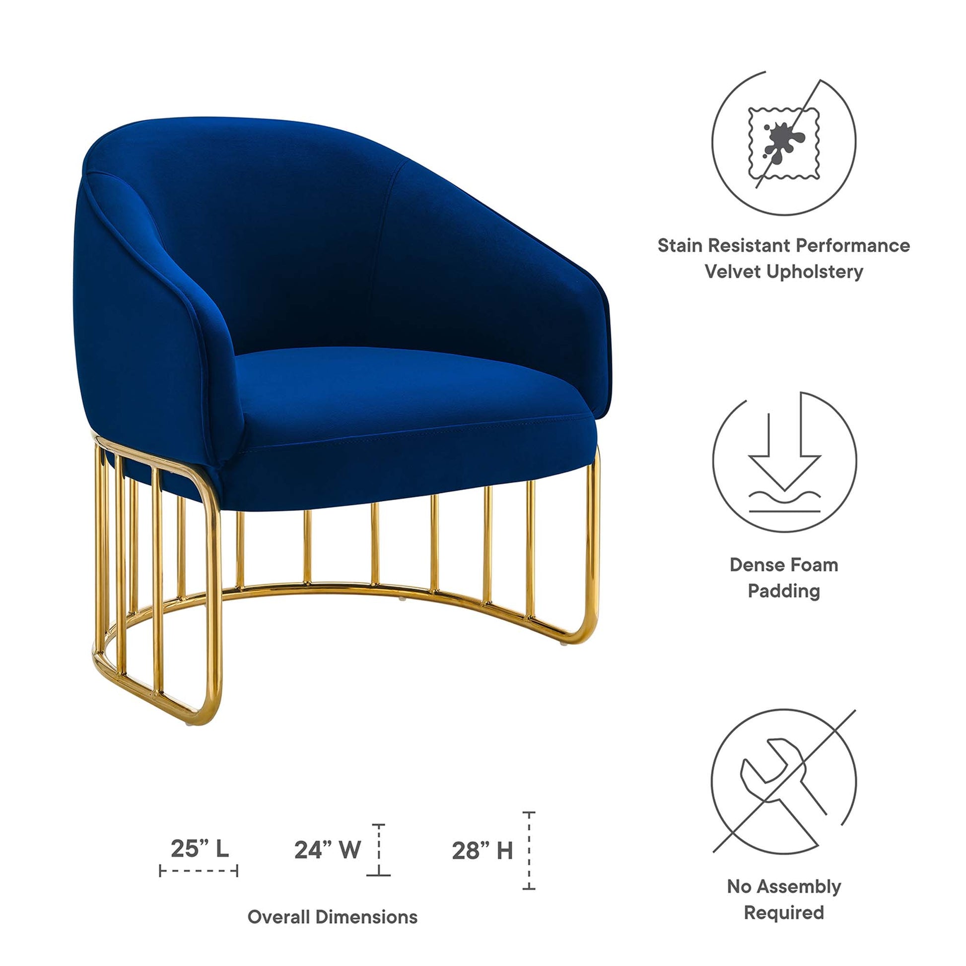 Legacy Performance Velvet Armchair - Pink
