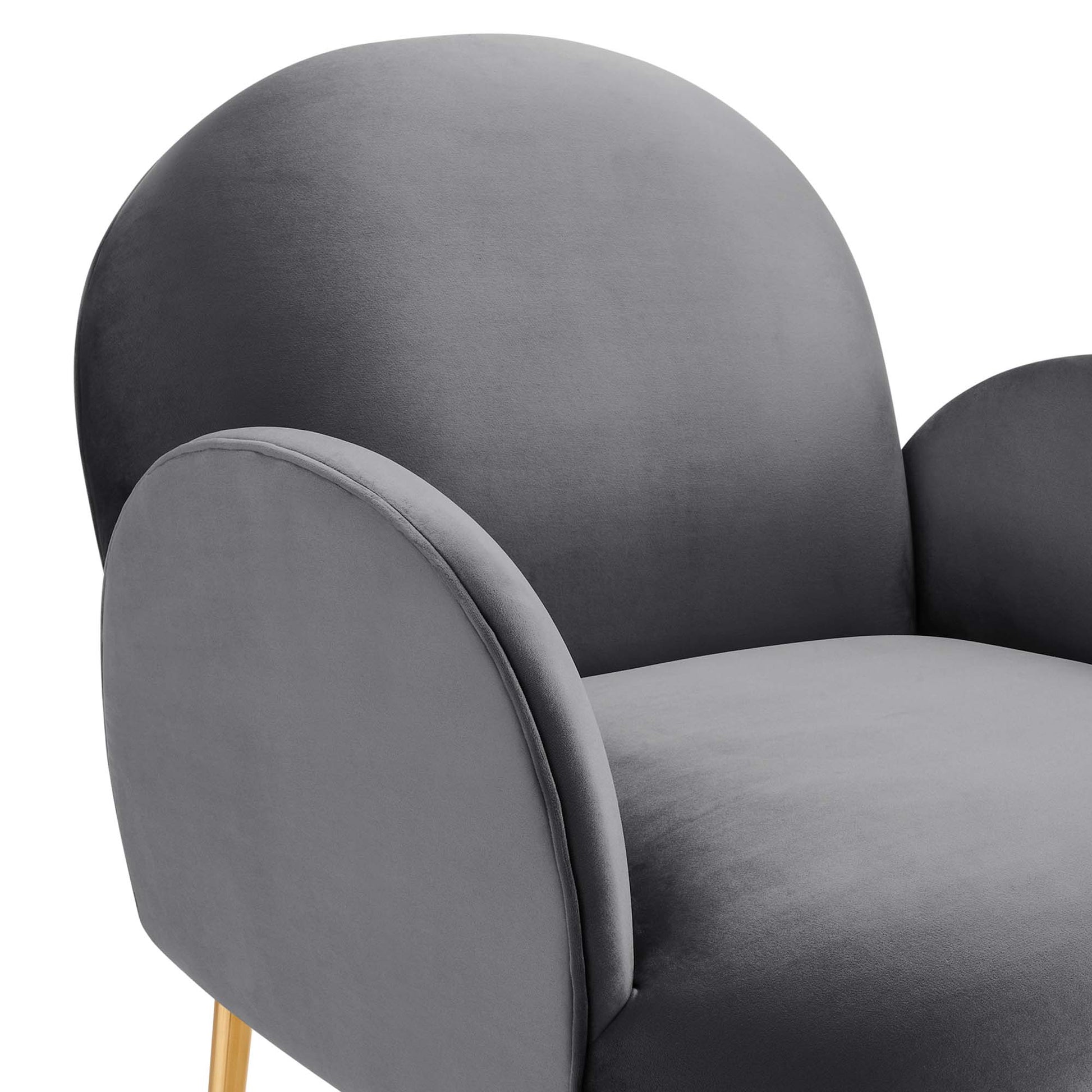 Transcend Performance Velvet Armchair - Navy