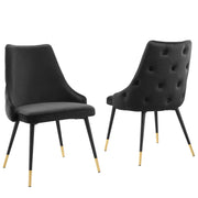 Adorn Dining Side Chair Performance Velvet Set of 2 - Black