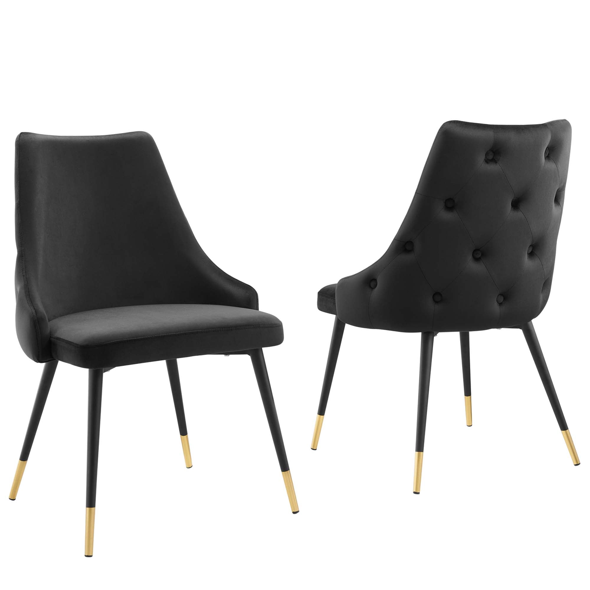 Adorn Dining Side Chair Performance Velvet Set of 2 - Black