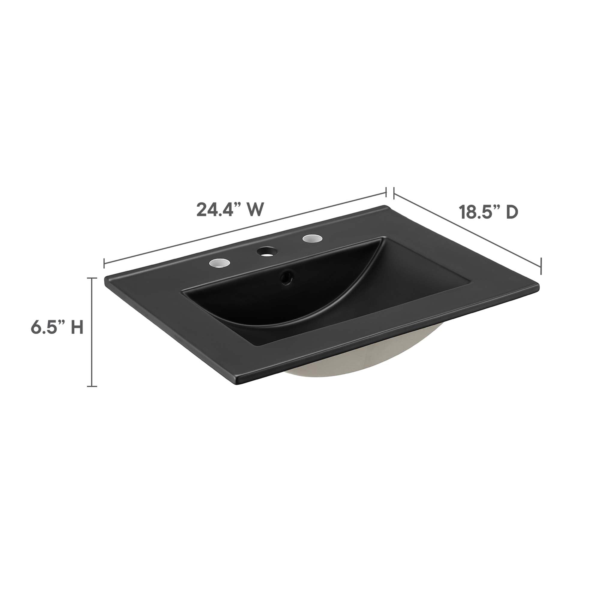 Maybelle Bathroom Vanity Basin Included - Navy Black