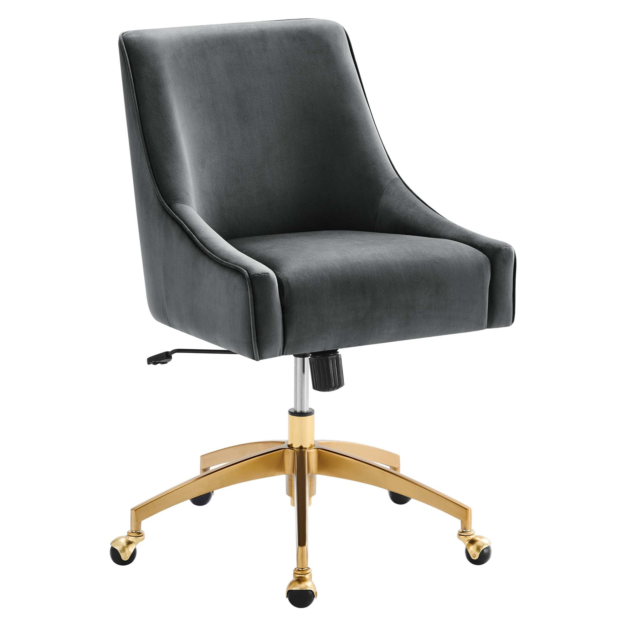 Discern Performance Velvet Office Chair - Gray