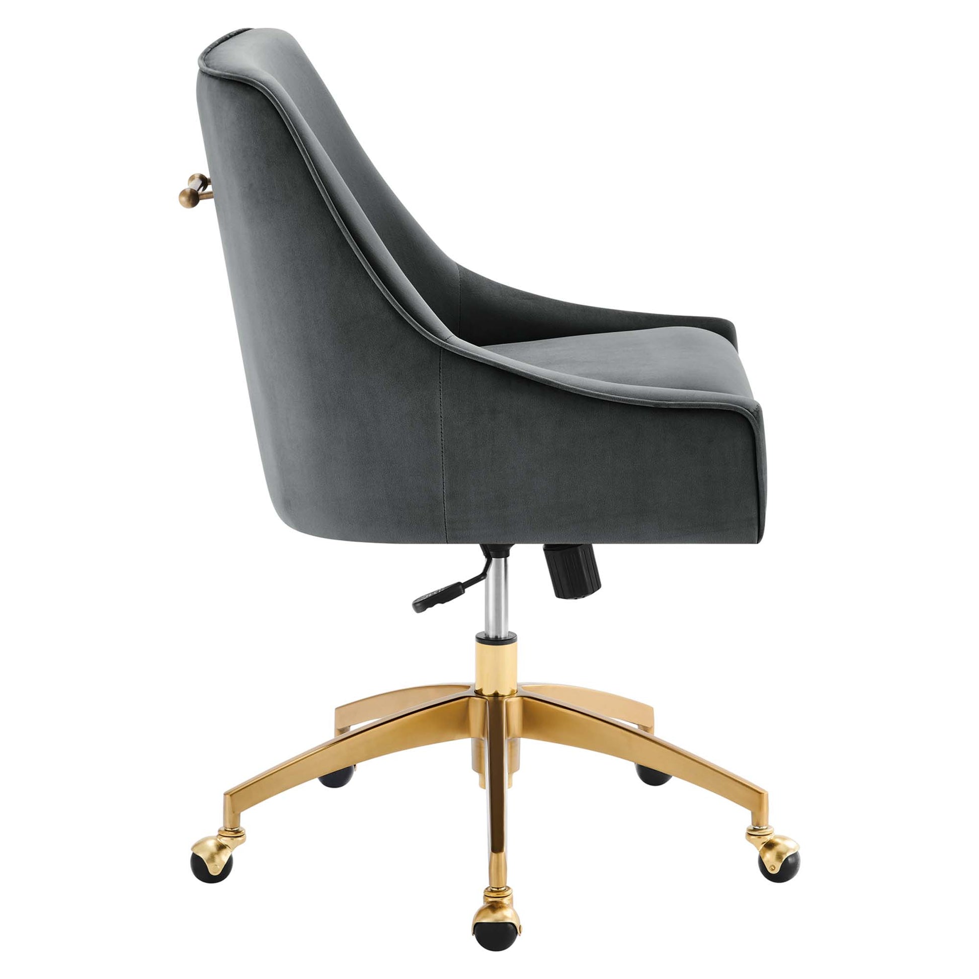 Discern Performance Velvet Office Chair - Pink
