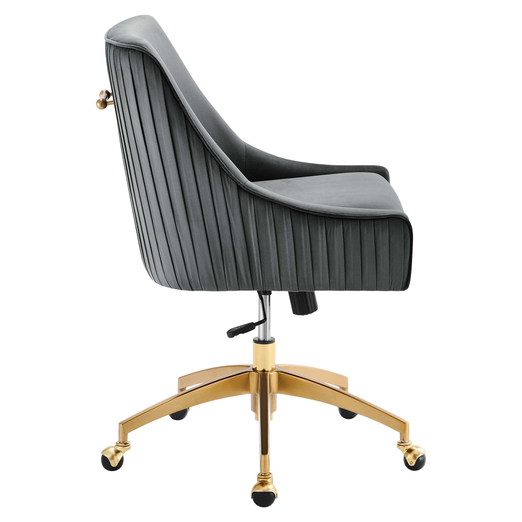Discern Performance Velvet Office Chair - White