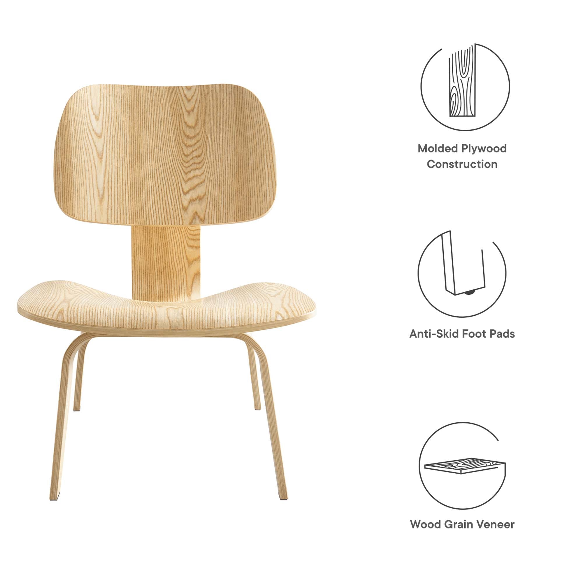 Fathom Wood Lounge Chair - Walnut
