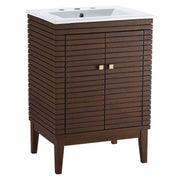 Ledger Bathroom Vanity Basin Included - Walnut White