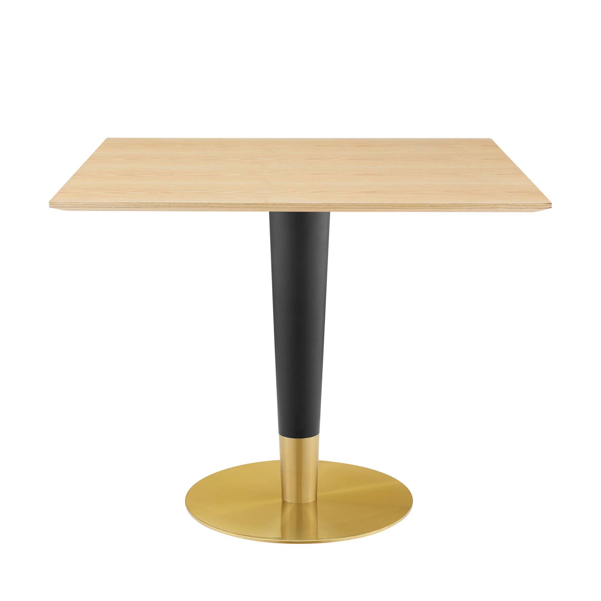 Zinque 36" Square Dining Table - Gold Natural