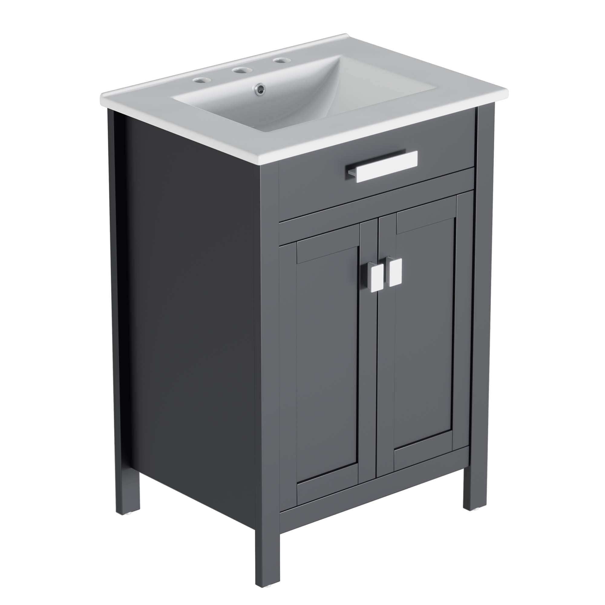 Laguna Bathroom Vanity Basin Included - Gray White