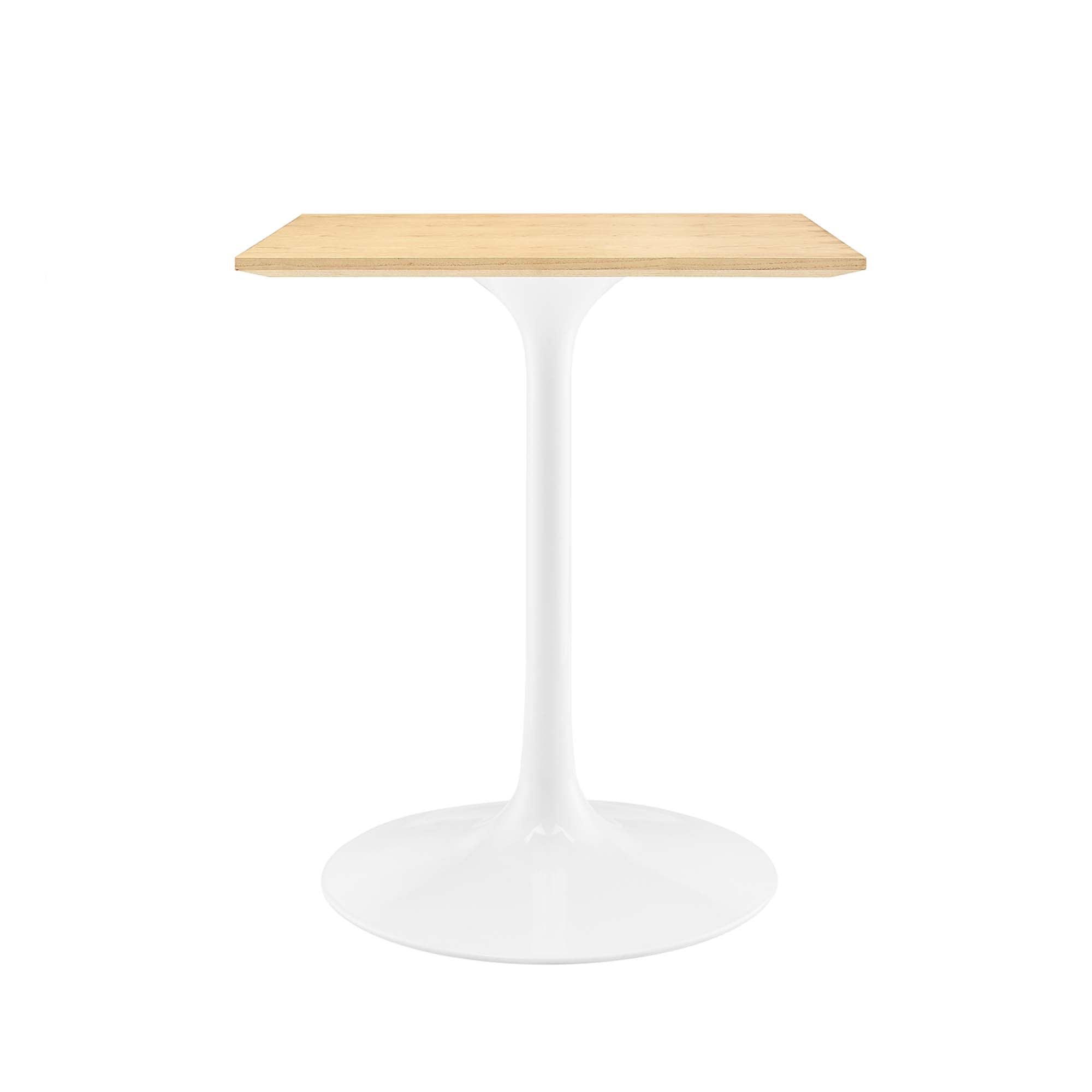 Lippa 24" Square Wood Dining Table - White Natural