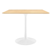 Lippa 36" Square Wood Dining Table - White Natural