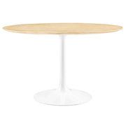 Lippa 48" Round Wood Dining Table - White Natural