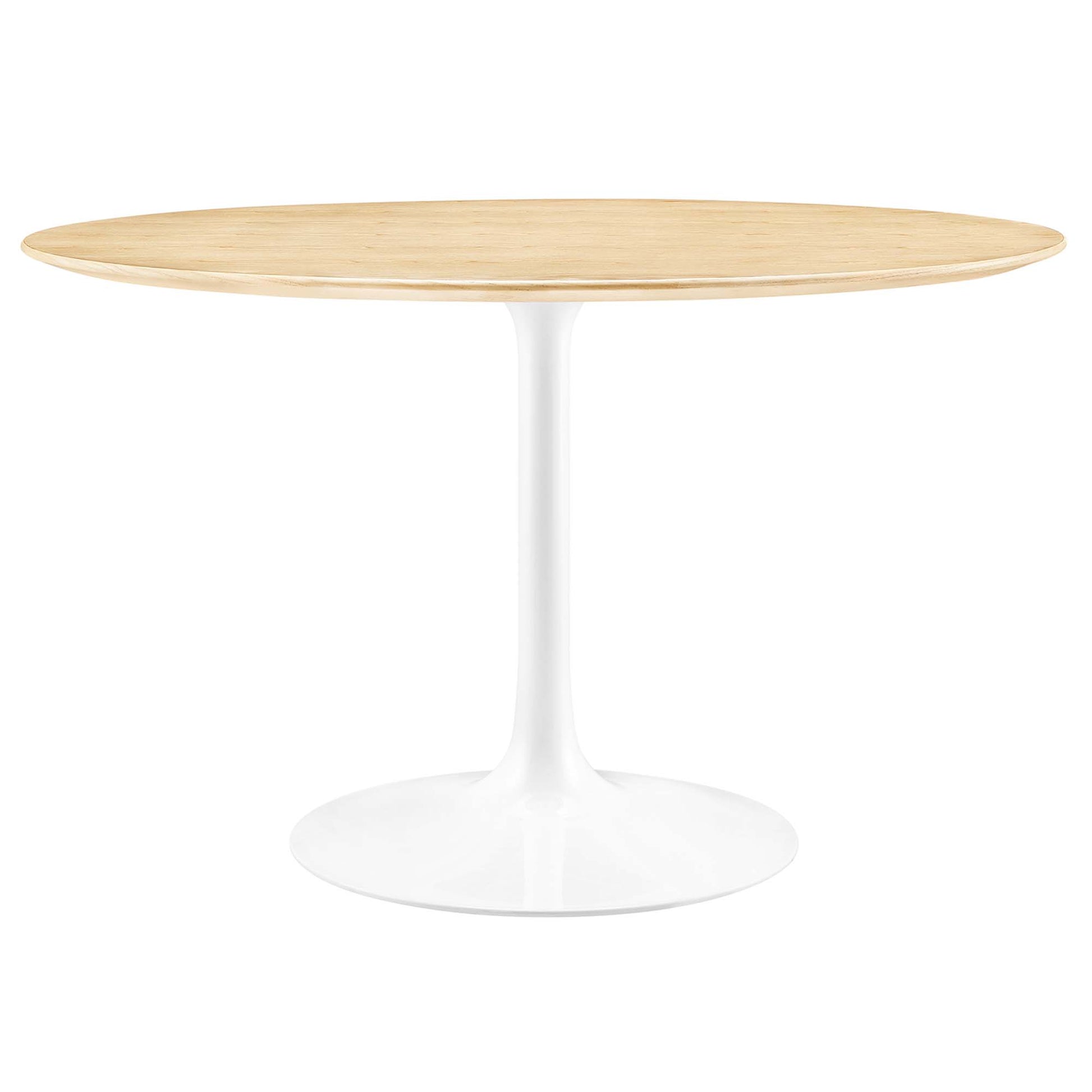 Lippa 48" Round Wood Dining Table - White Natural