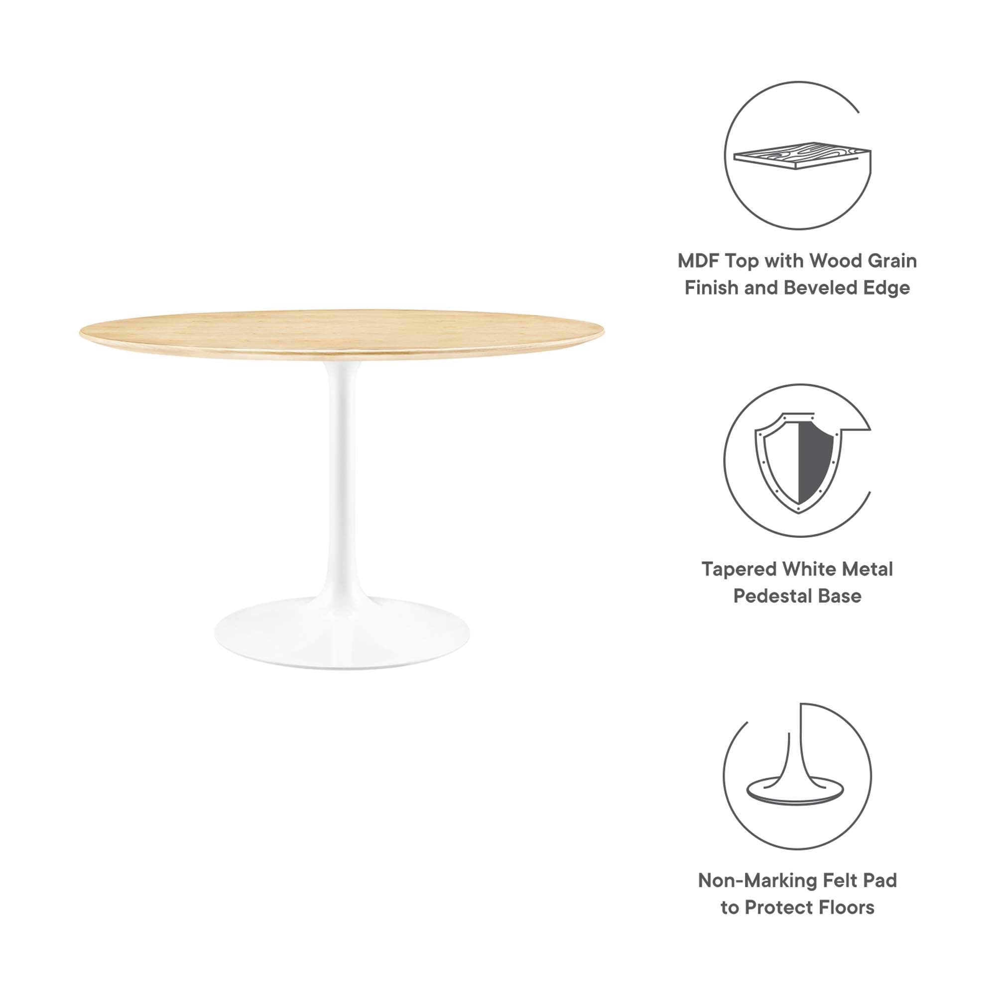 Lippa 48" Round Wood Dining Table