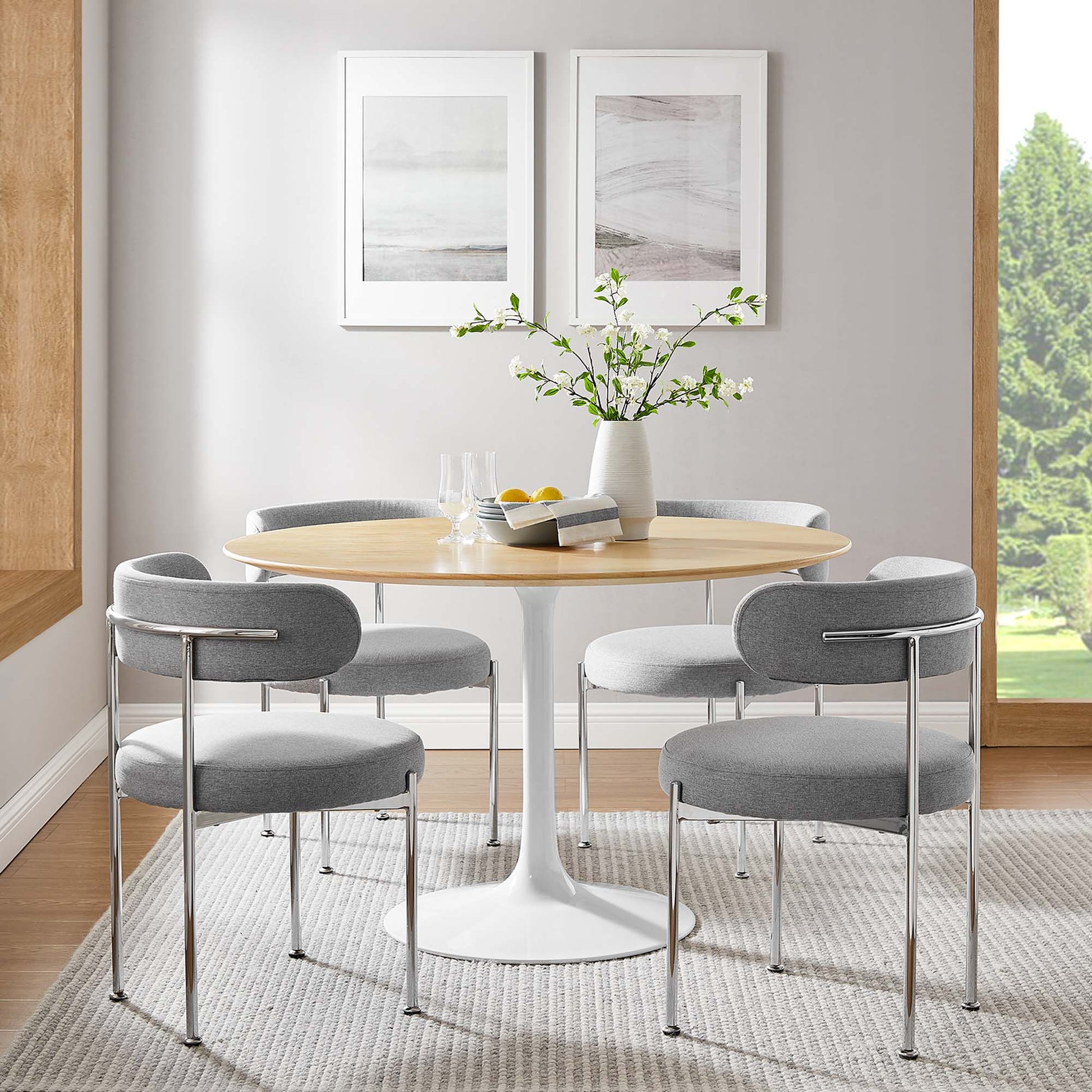 Lippa 48" Round Wood Dining Table