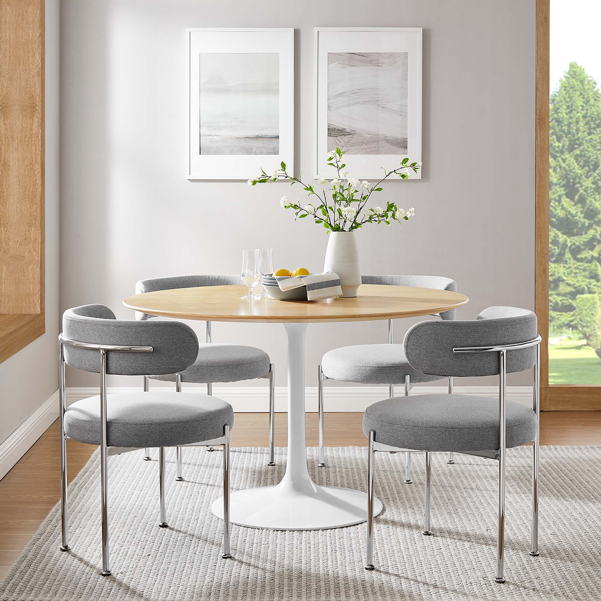 Lippa 48" Round Wood Dining Table