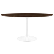 Lippa 60" Round Wood Dining Table - White Cherry Walnut