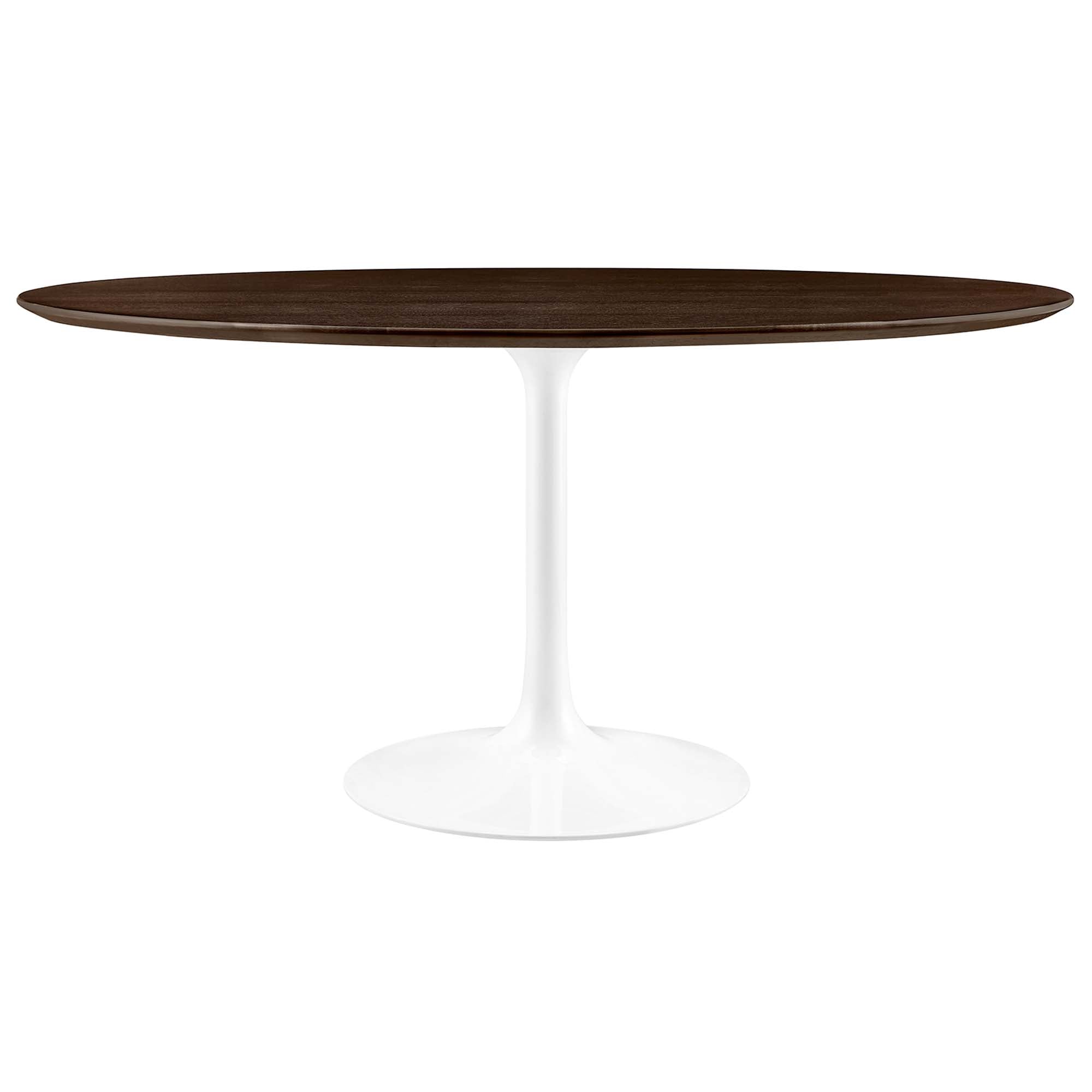 Lippa 60" Round Wood Dining Table - White Cherry Walnut
